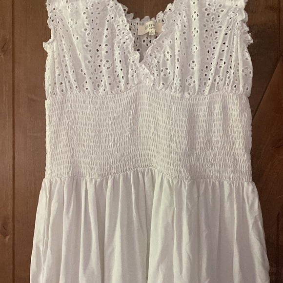 Solitaire White Eyelet Swim Dress Swim Cover up - Picture 6 of 10